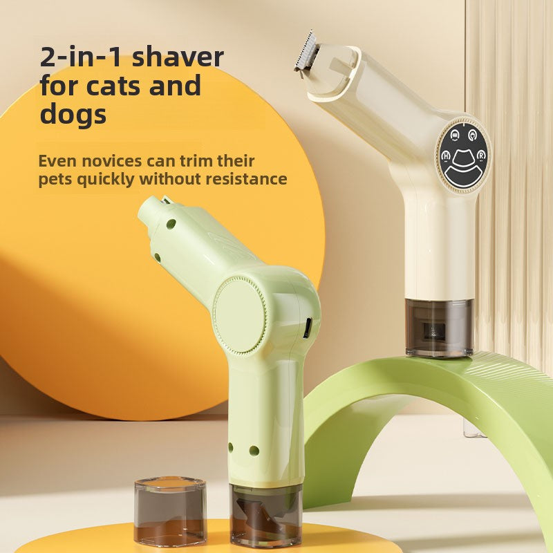Pet Hair Trimmer and Nail Grinder 2-in-1 with Light